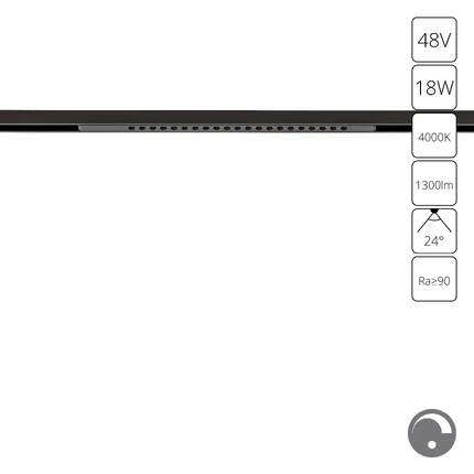 Магнитный трековый светильник Arte Lamp OPTIMA 0.1-10V A7477PL-1BK